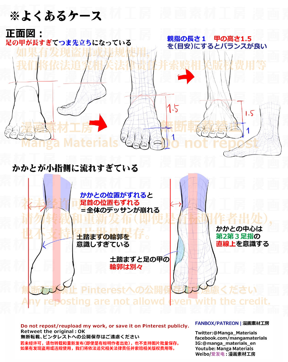 個人メモ：足の描き方