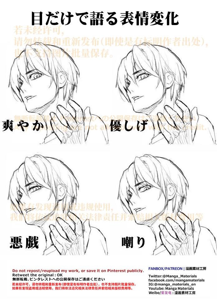 個人メモ：目だけで語る表情変化
