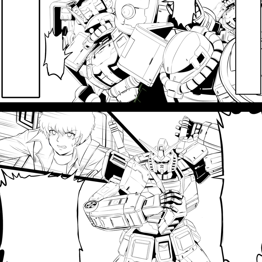 搞笑漫画线条画