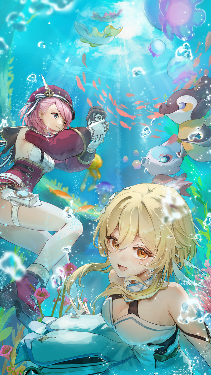 原海阿贝兰特和水中游泳🐠