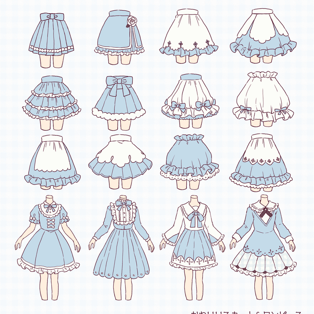 《可爱的女孩服装设计创意册》
