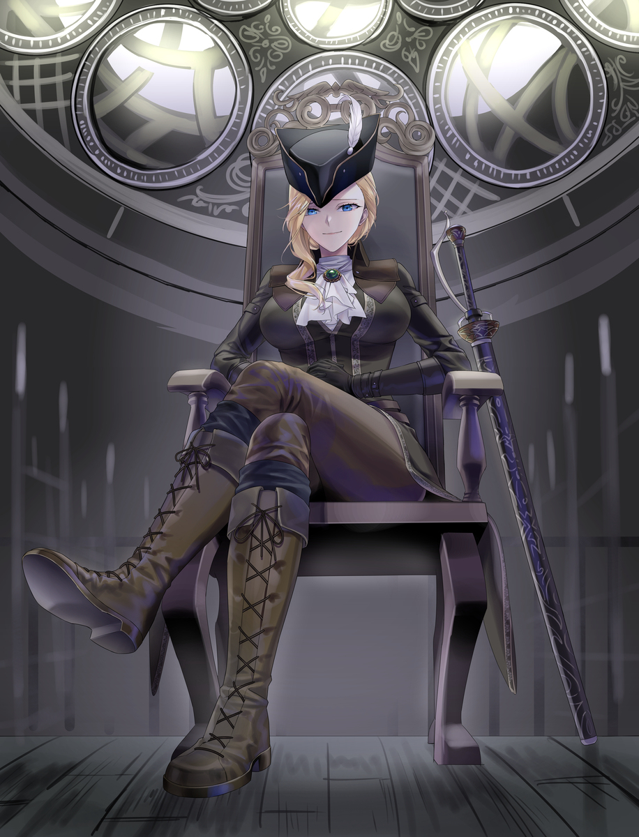 Hood cosplaying as Lady Maria
