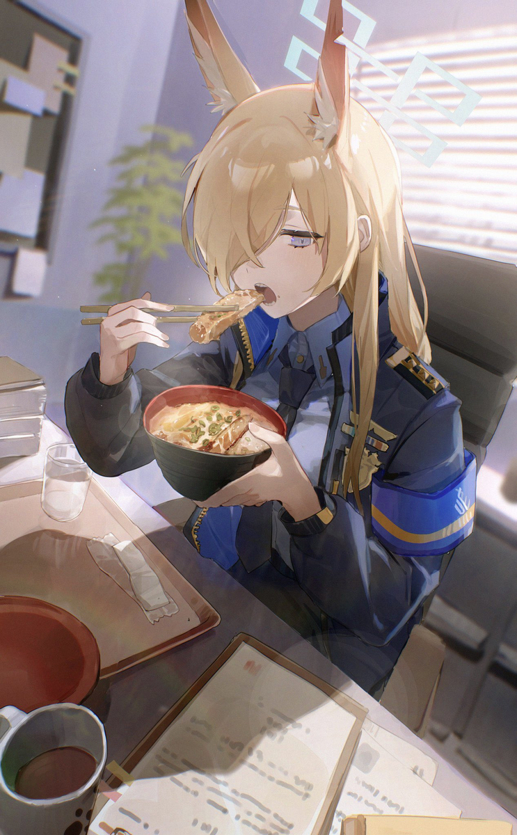 吃猪排盖饭