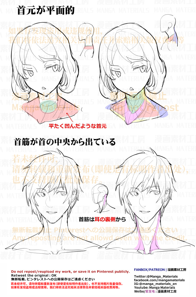 個人メモ：首の立体感