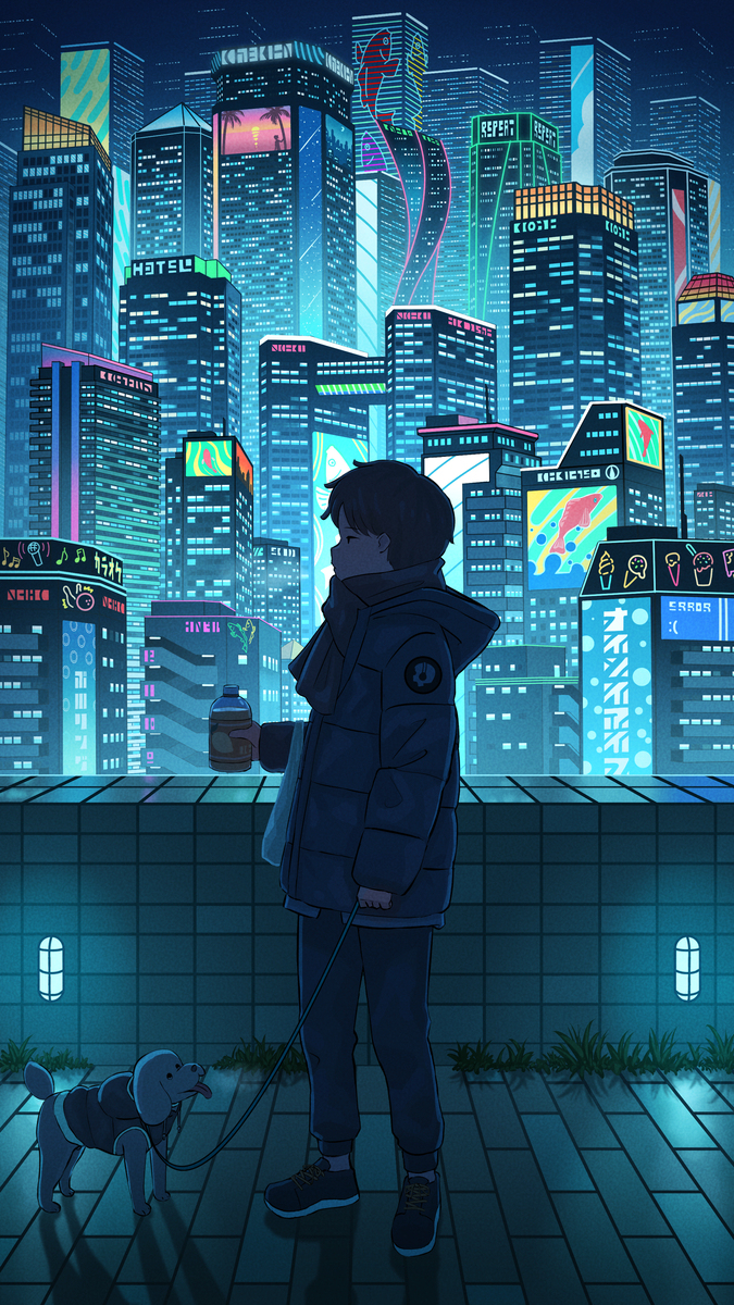 晚上散步