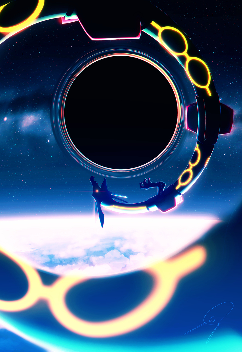 在天空