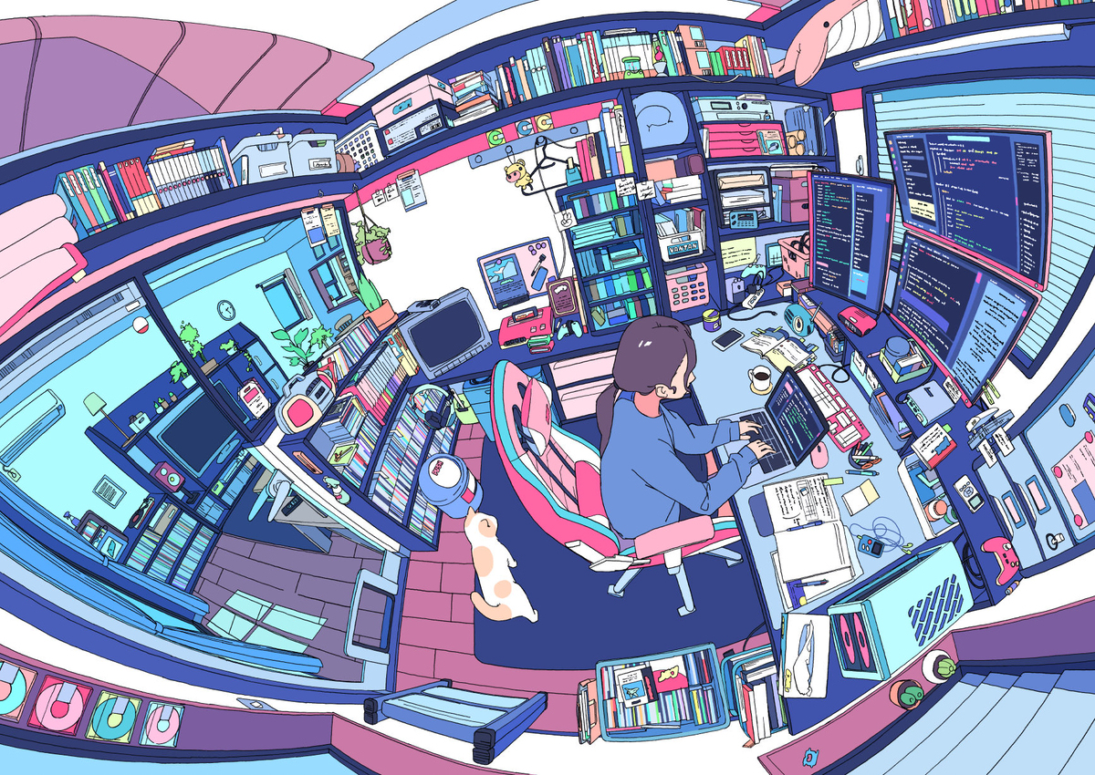 KADOKAWAドワンゴ情報工科学院　パンフレットイラスト