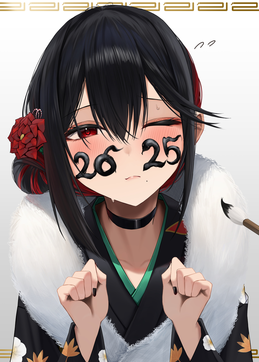 羽子板の罰ゲームを受けるチェリーちゃん🍒
