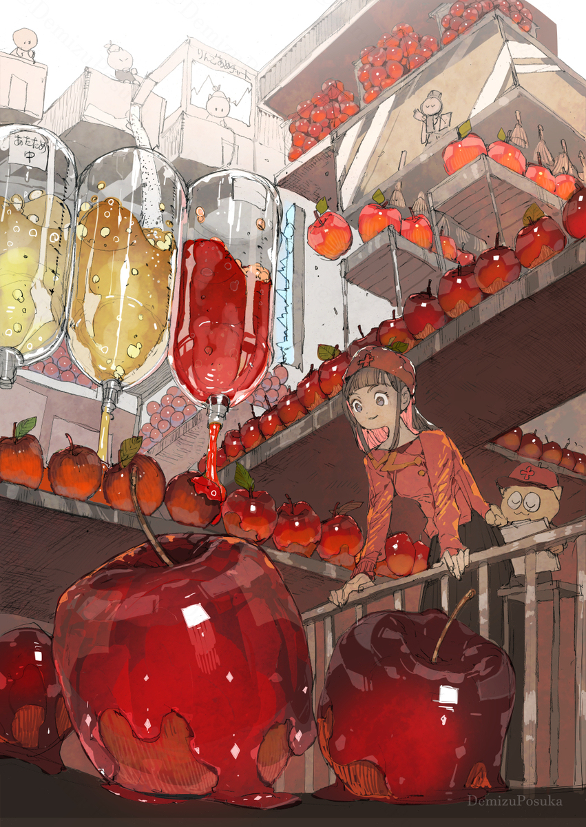 りんご飴の工場