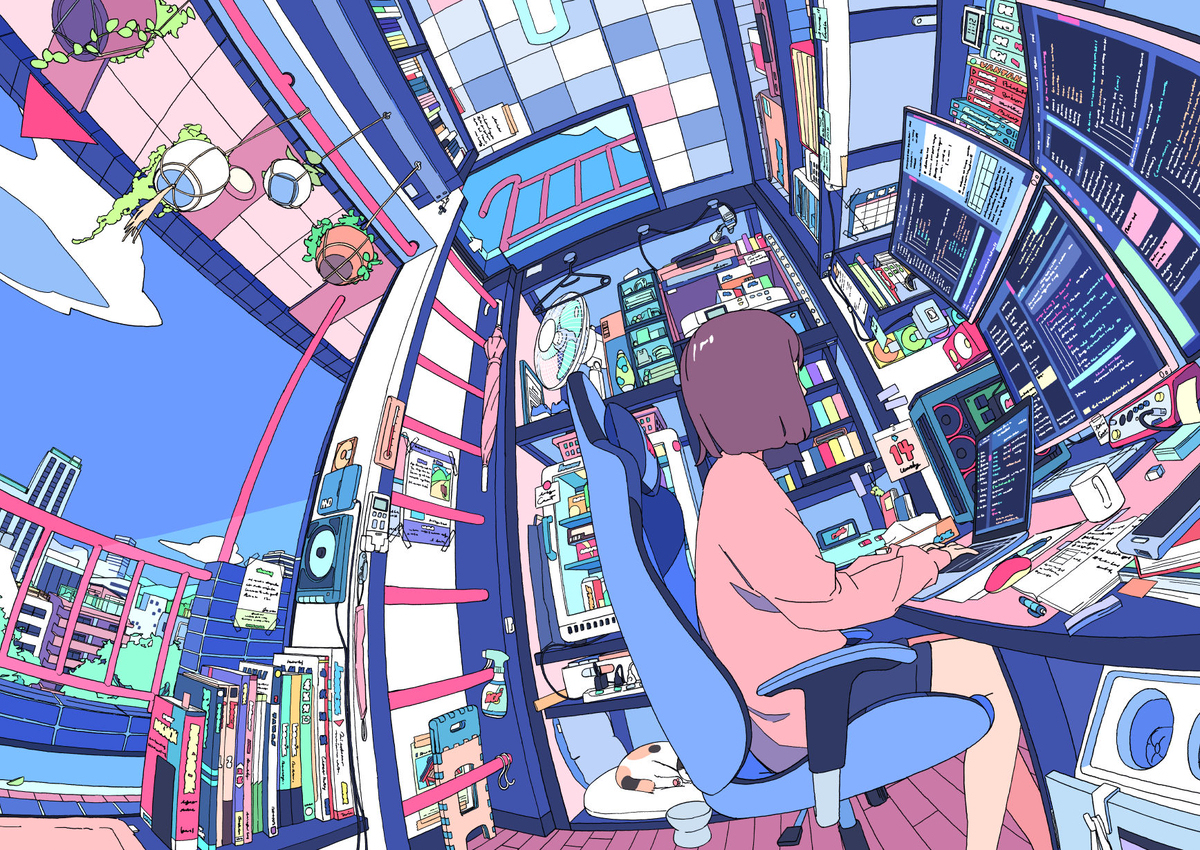 KADOKAWAドワンゴ情報工科学院　パンフレットイラスト