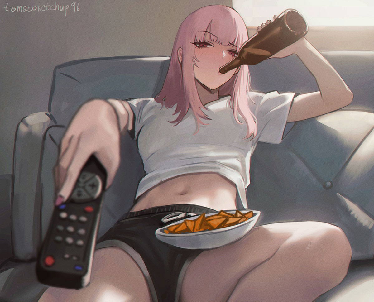 watching tv
