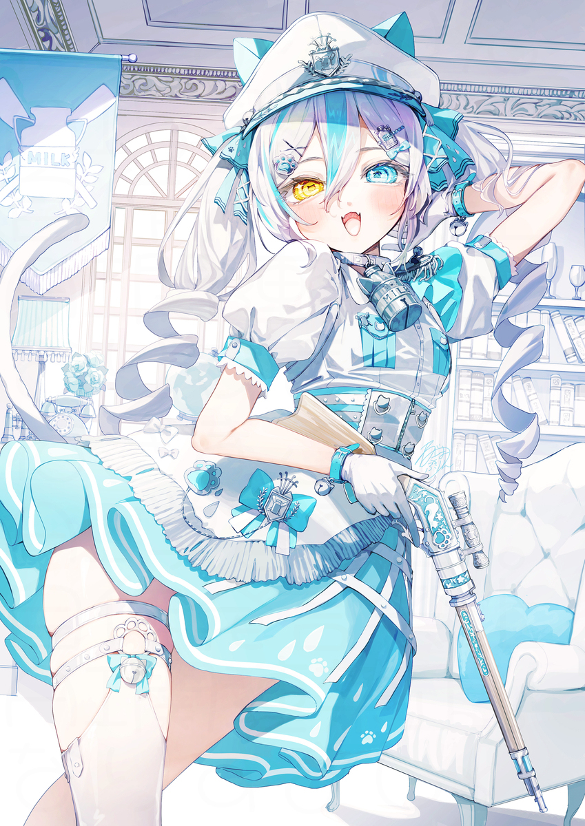 ミルキーブルーな軍服少女