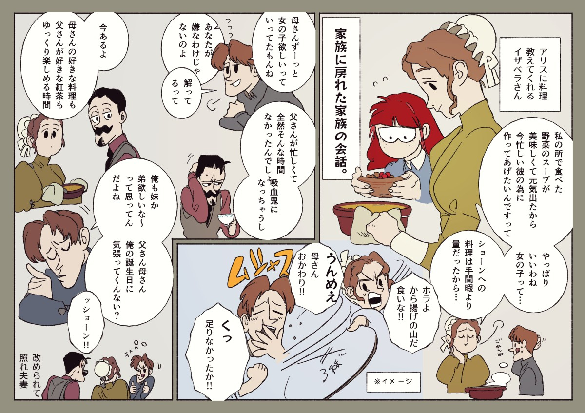 食を楽しむアリス