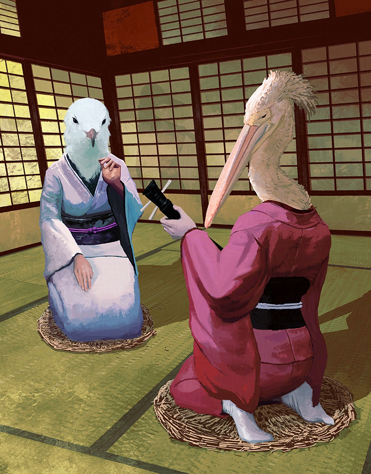 カモメ女将とペリカン女中