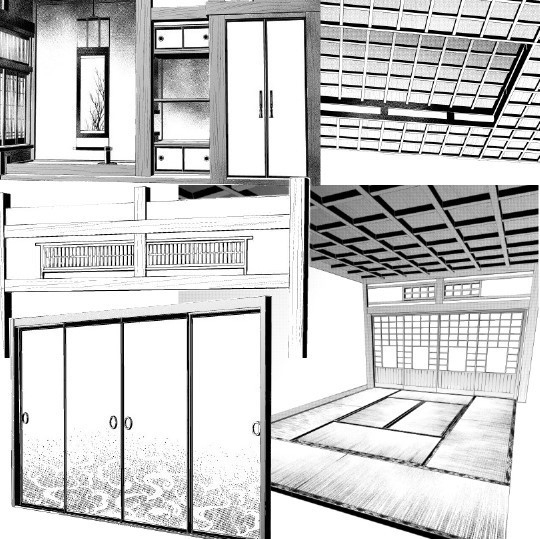 欄間３D素材７種