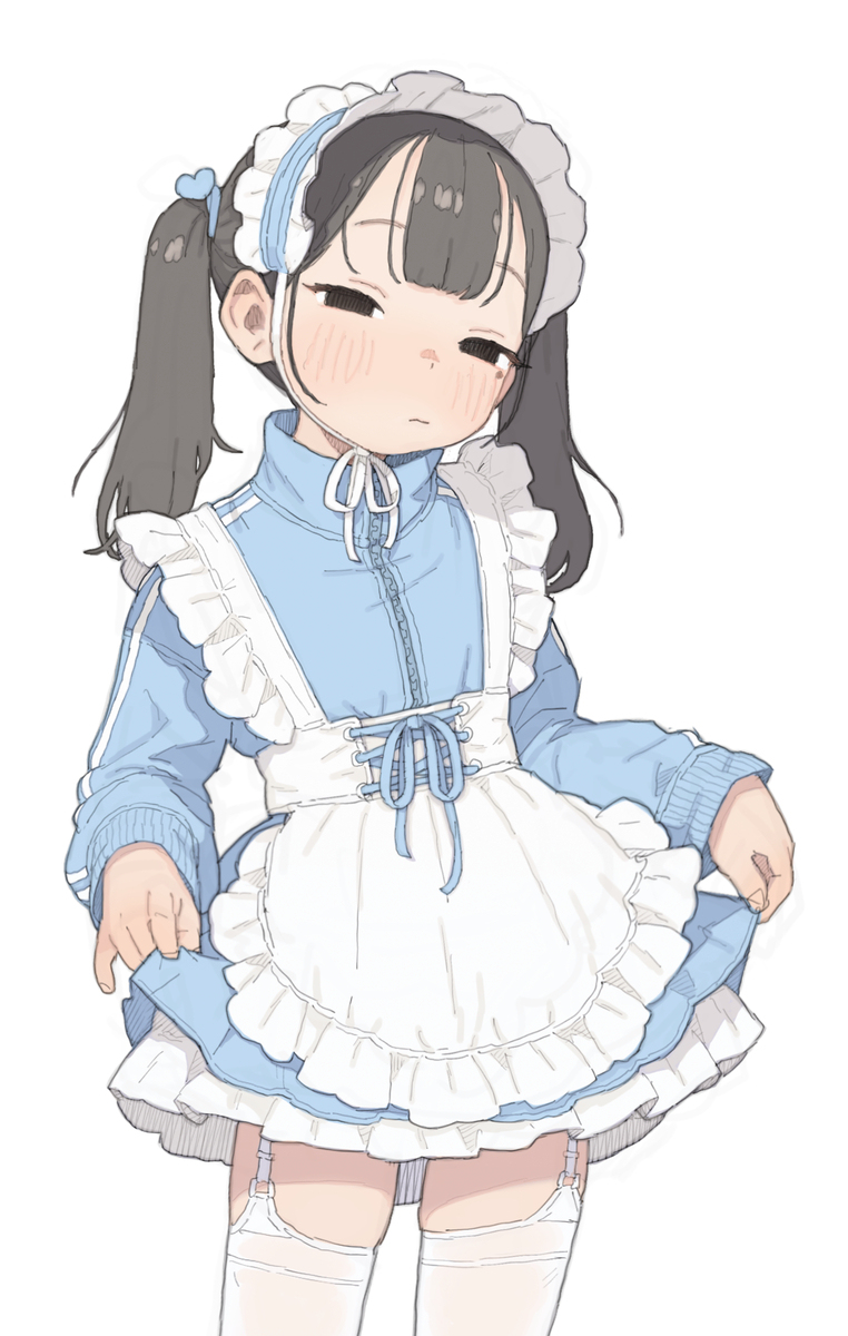 水色メイド