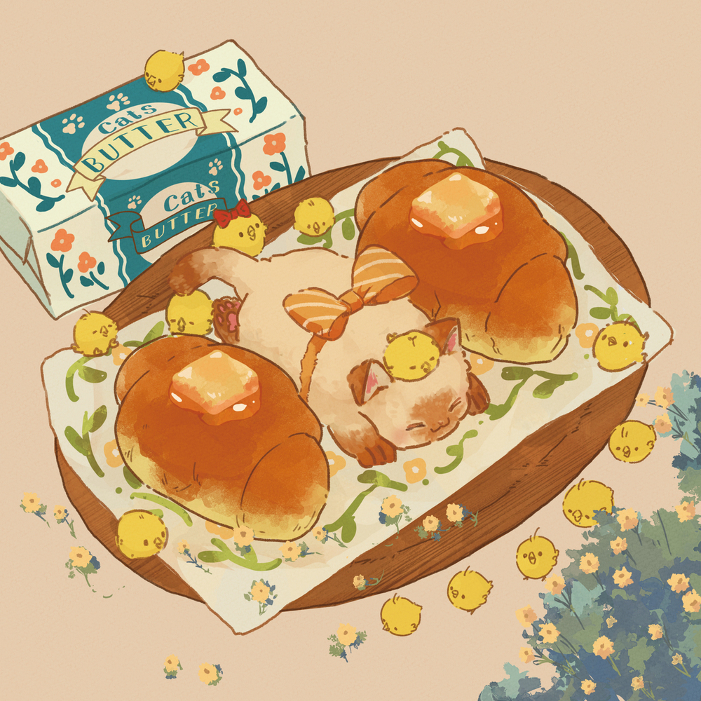 ロールパン🧈🐈🐤