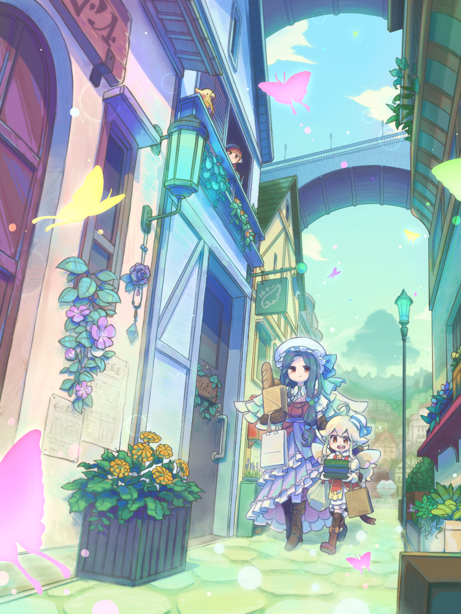 のんびりイラスト「精霊師弟都市」