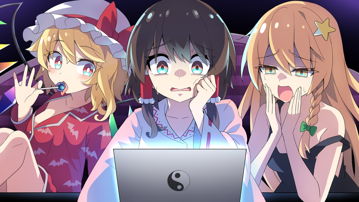 フラン・霊夢・魔理沙とホラーゲームの夜