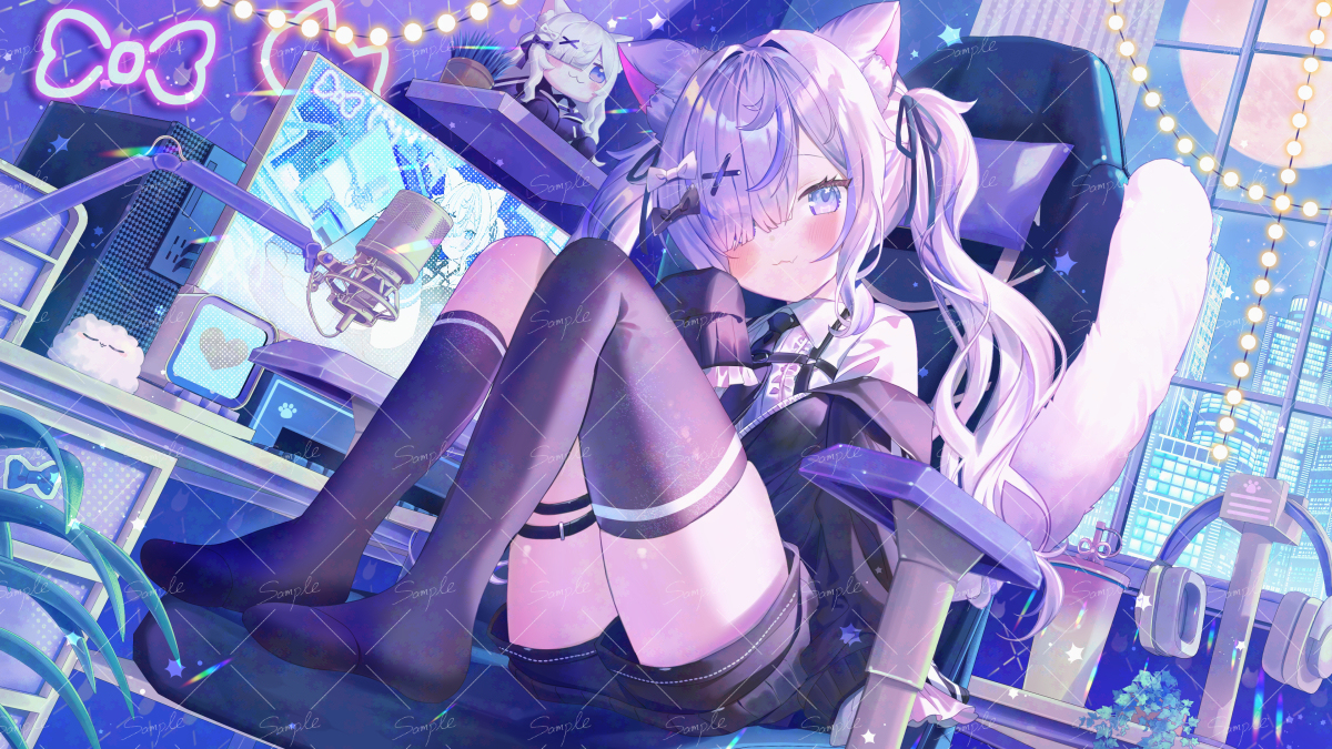 【お仕事】ねこもふるさんOP用イラスト