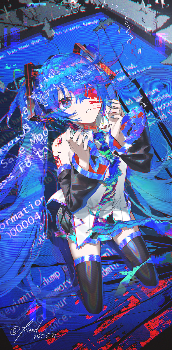 blue screen miku