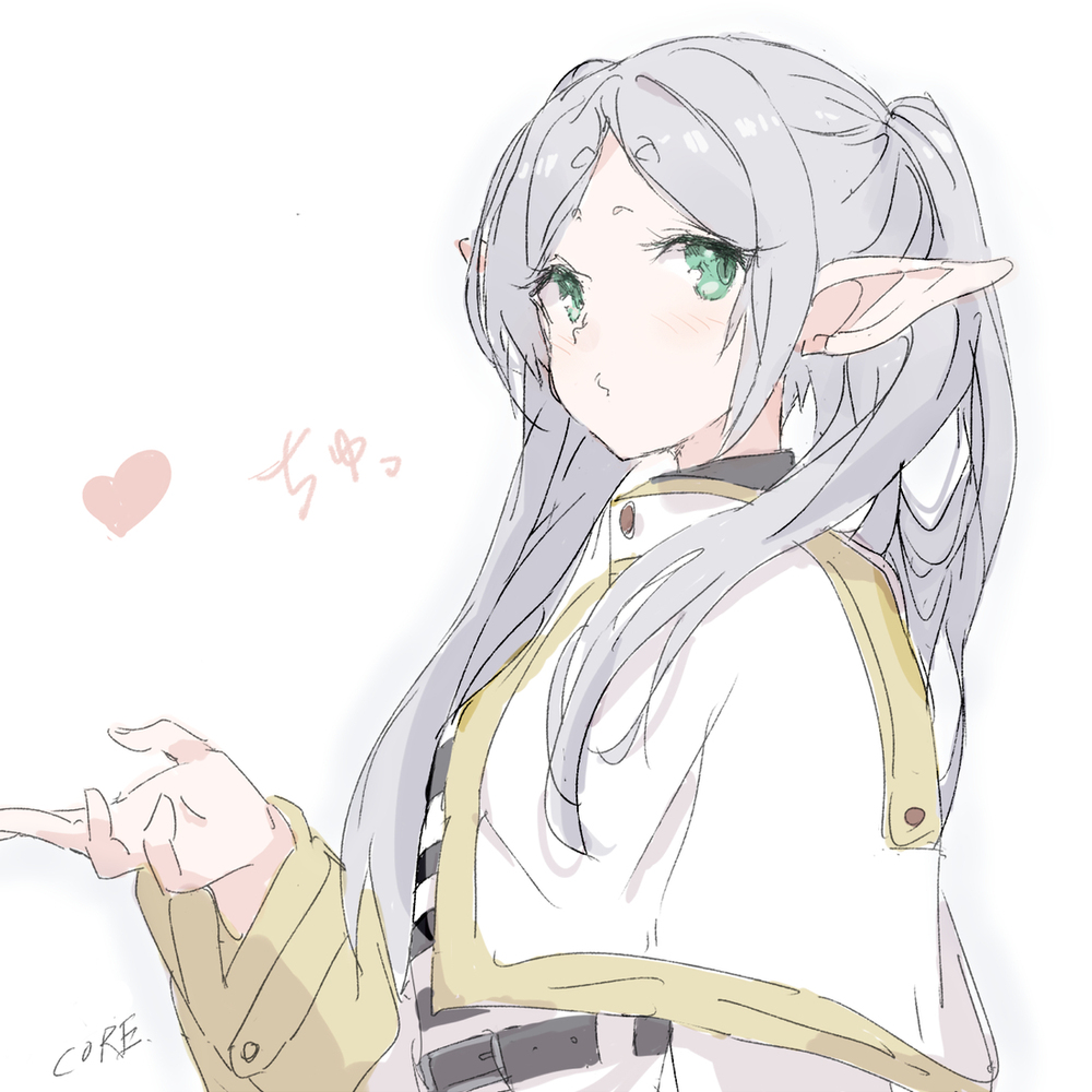 投げキッスを試みるフリーレンさん