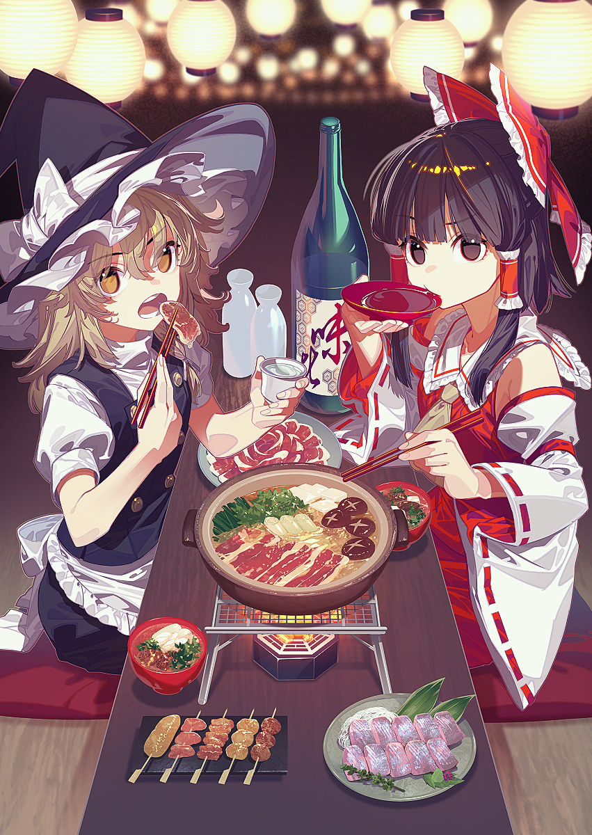 赤白黒の牡丹鍋