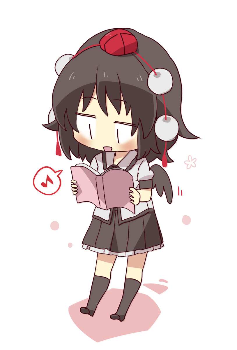 本を読む文ちゃん。