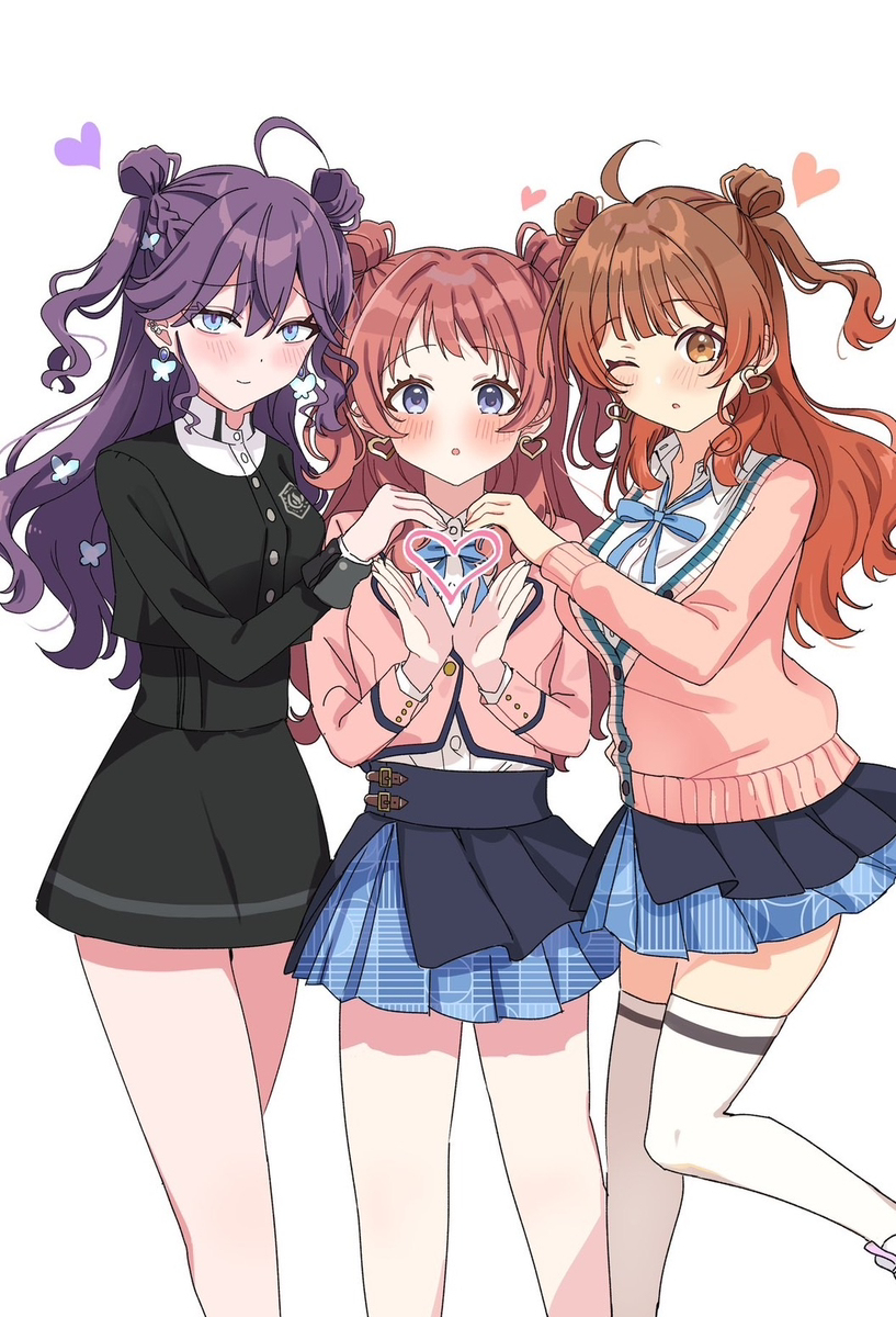 りんさきうめでハーフツインおそろ♡