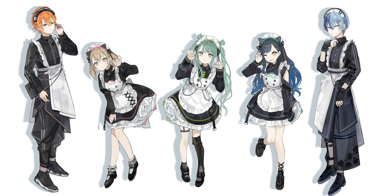 ビビバス　オリジナルメイド服イラスト（アクスタ用）