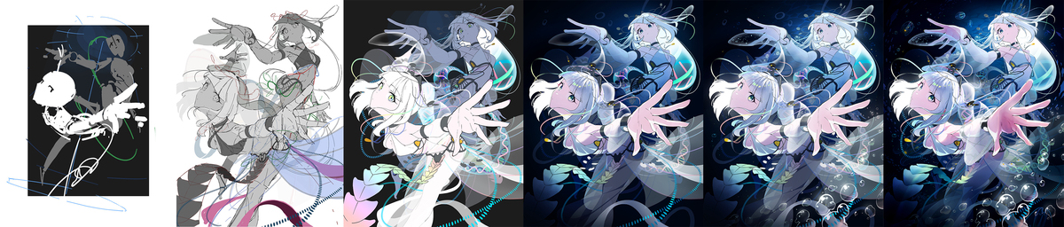[公募展] OC 櫛クラゲの双子踊り子