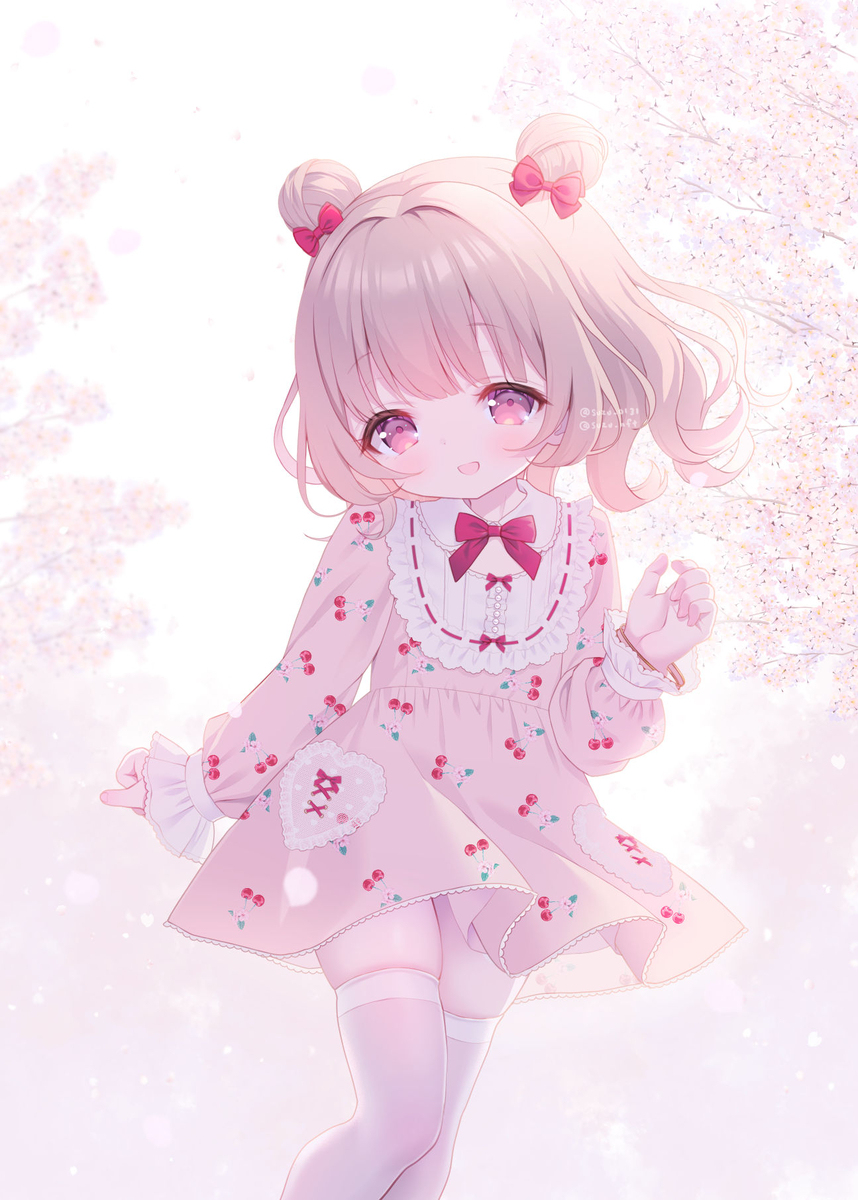 満開の桜に、微笑む彼女