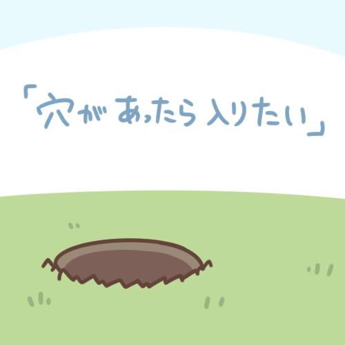 穴があったら入りたい