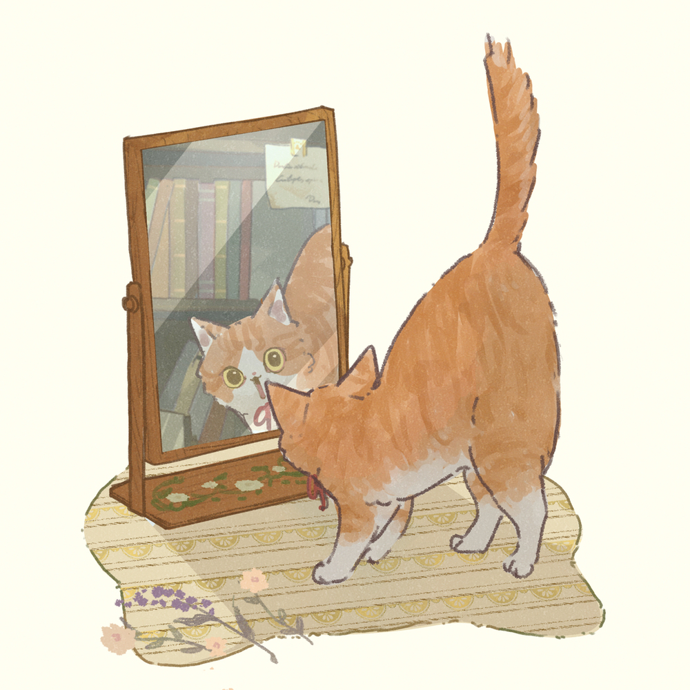 鏡の中のねこ🐈🪞