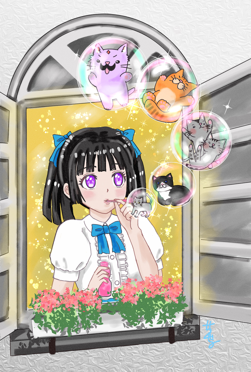 🫧猫にシャボン玉🫧