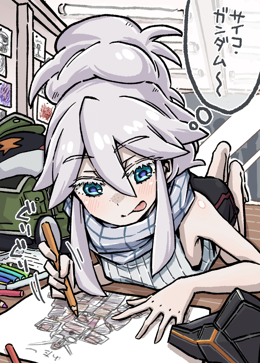 ドゥーちゃんとホラー作品で子供が描く絵
