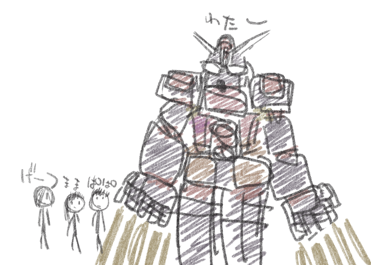 ドゥーちゃんとホラー作品で子供が描く絵