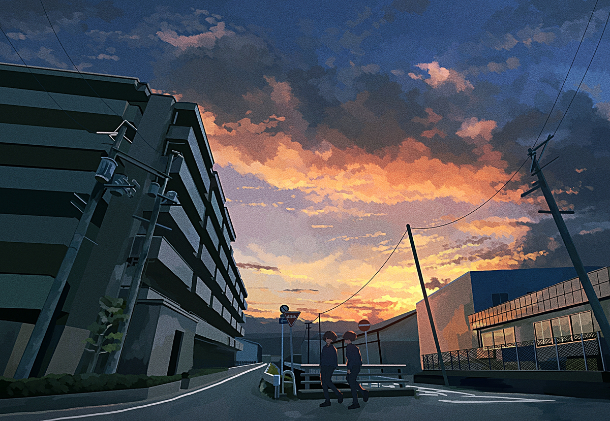 夏の夕焼け