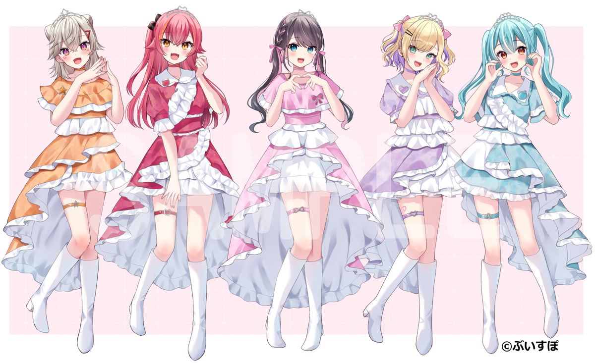 【仕事絵】ぶいすぽっ！　歌ってみた動画イラスト