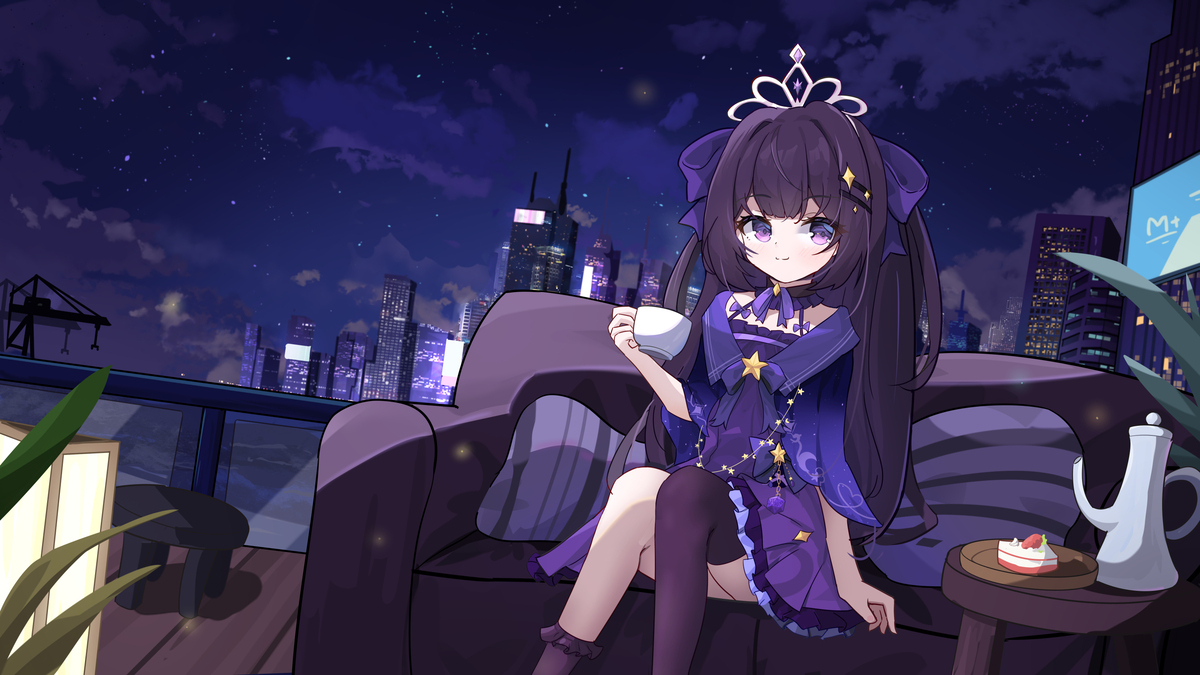 夜晚的萱萱