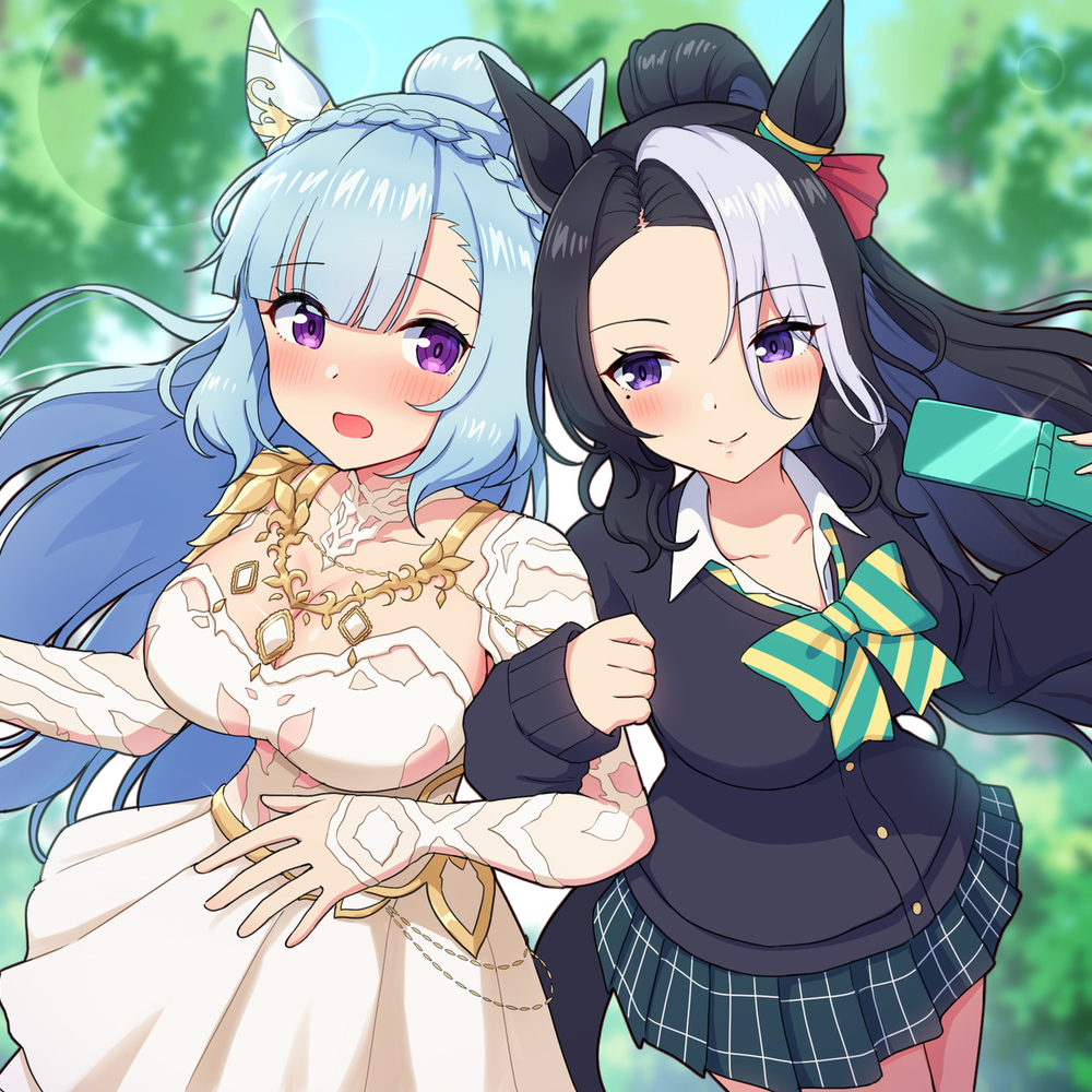 姉妹同士ポニテ衣装*換