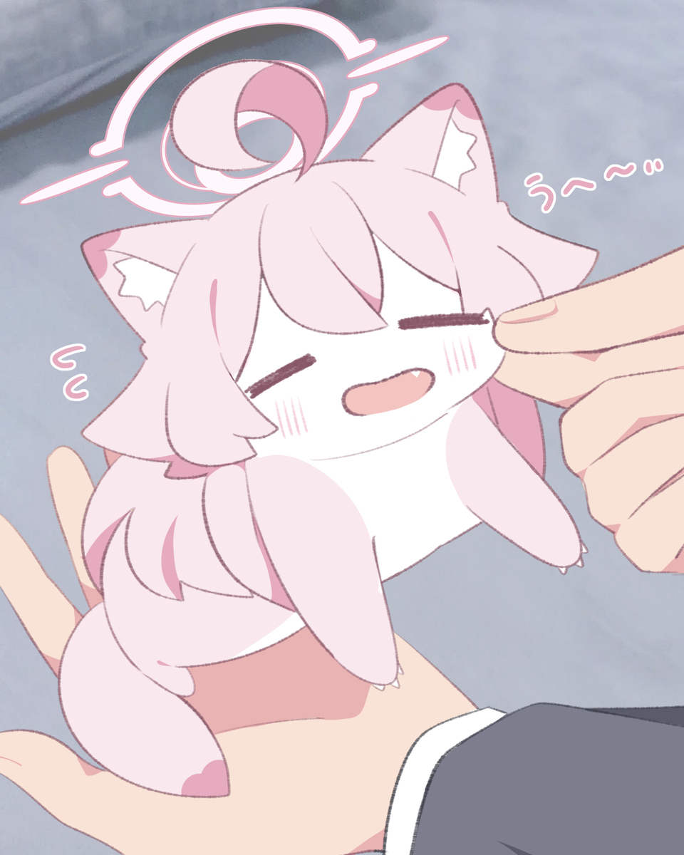 うへ~ほっぺが伸びるよ~🩷ホシノイタチ !!