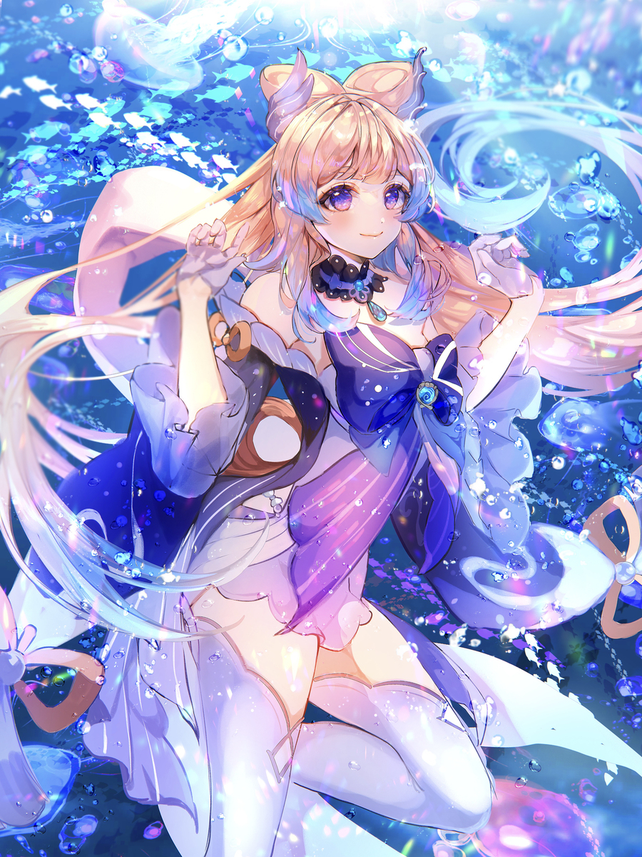 海に揺蕩う心海🩵