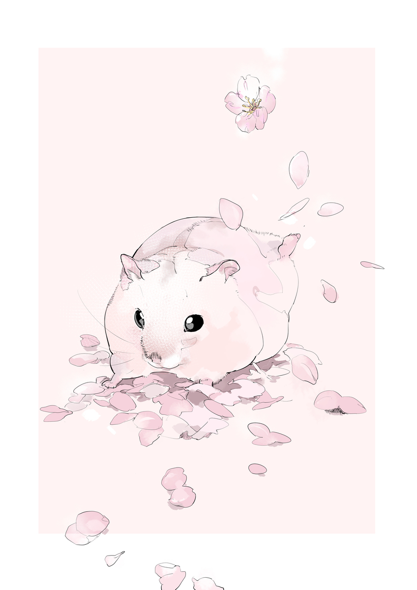 春と雨降りハムちゃん