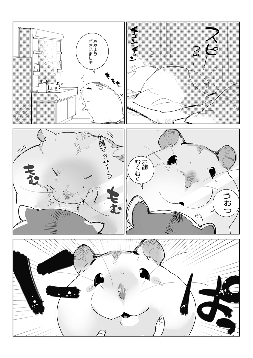 春と雨降りハムちゃん