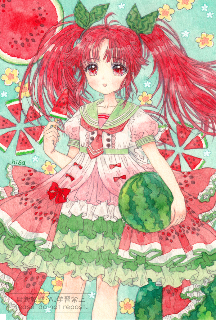 スイカをイメージした女の子