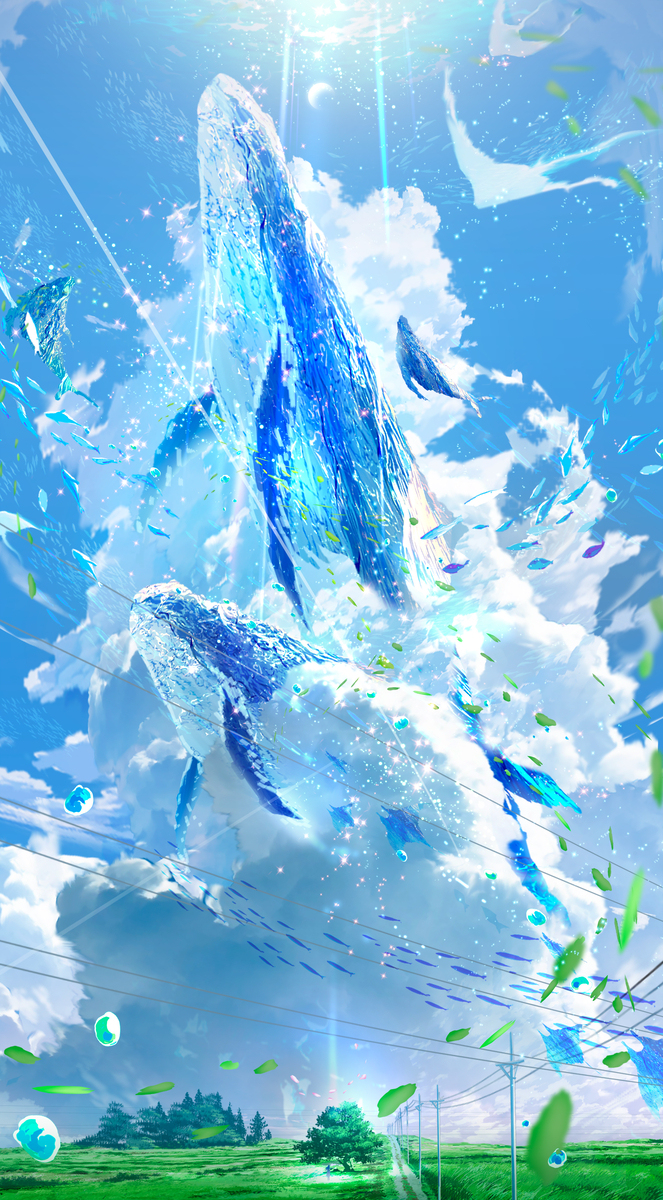 夏空がサイダーのように弾ける
