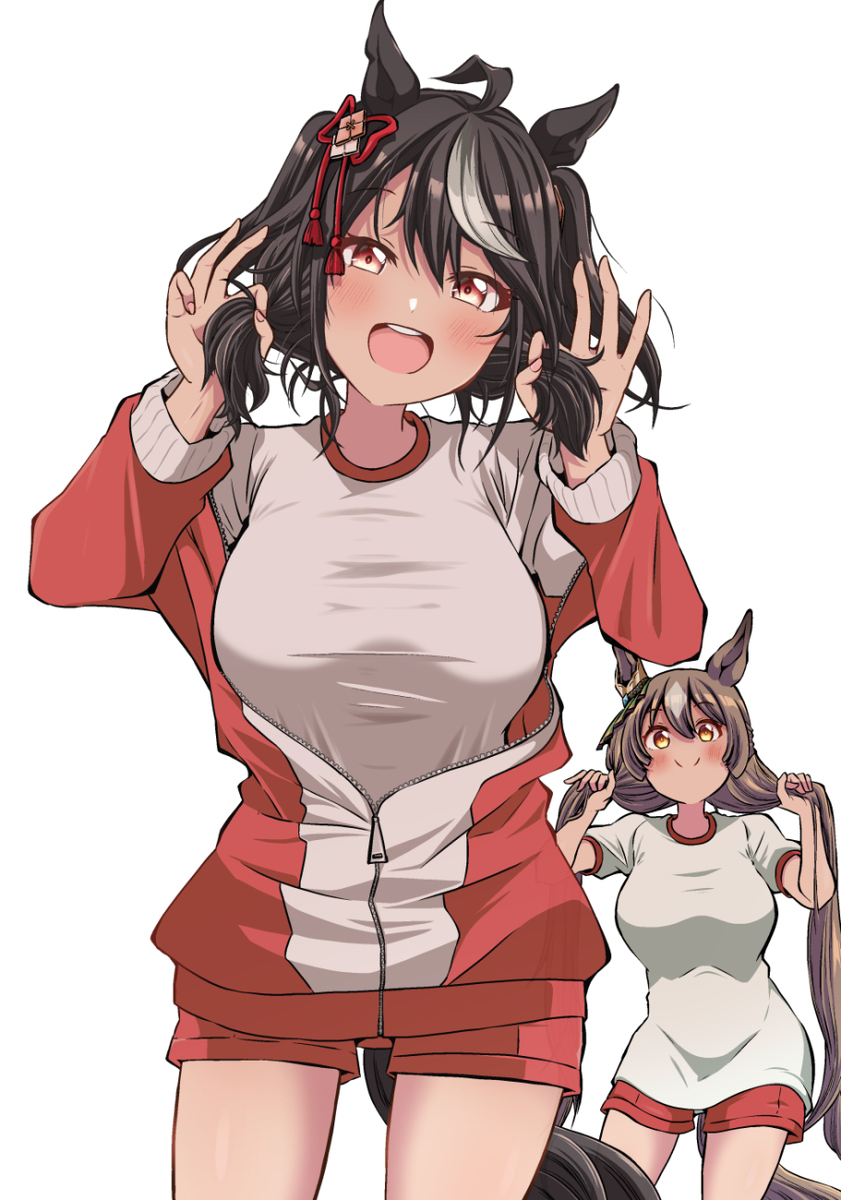 キタちゃんくらいの髪型の二つ結び大好き