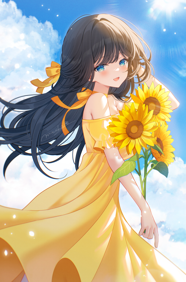 ひなと向日葵
