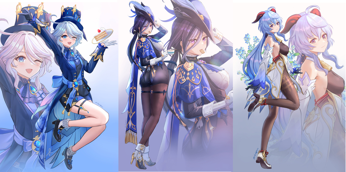 コミケで出す原神女の子達のアクスタ！